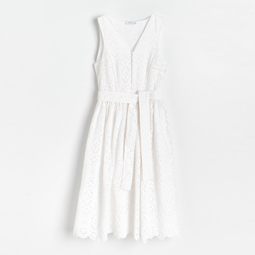 Reserved - Ażurowa sukienka - Biały Reserved 42 Reserved