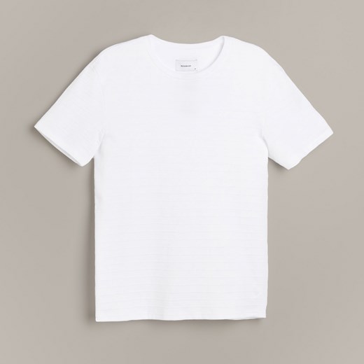 Reserved - T-shirt ze strukturalnej dzianiny - Biały Reserved S Reserved