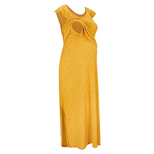 Sukienka ciążowa Bonprix żółta casual 