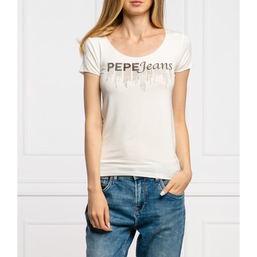 Pepe Jeans London T-shirt ABBEY | Slim Fit S okazja Gomez Fashion Store