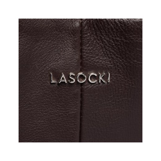 Shopper bag brązowa Lasocki bez dodatków elegancka na ramię 