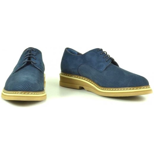 a.testoni - A.testoni                        Mężczyzna Lace Ups Shoes - WH7_GLX-6829610_Blu - Niebieski A.testoni 42 Italian Collection