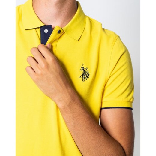 u.s. polo assn. - U.s. Polo Assn. Koszulka Polo Mężczyzna - BOTTONE AUTOMATICO - Żółty S Italian Collection