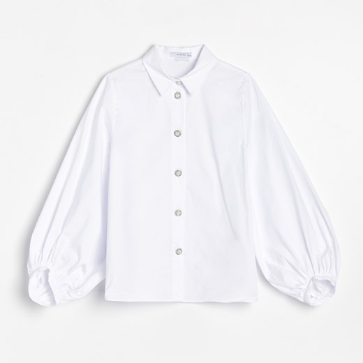 Reserved - Koszula z bufiastymi rękawami - Biały Reserved 34 Reserved