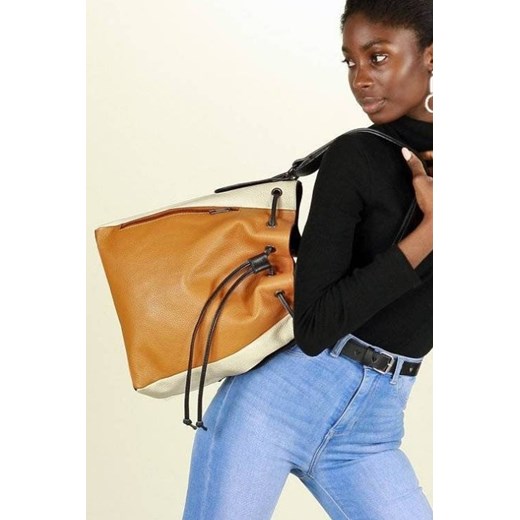 Chiara MARCO MAZZINI Miejska torebka skórzana na ramię torba plecak convertible leather bag multi kolor Merg one size wyprzedaż merg.pl