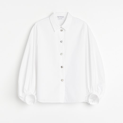 Reserved - Koszula z bufiastymi rękawami - Biały Reserved 42 Reserved