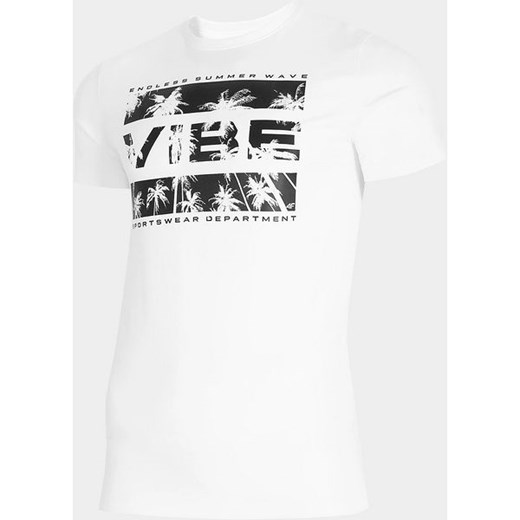 Koszulka męska H4L21 TSM026 4F (biały) M okazyjna cena SPORT-SHOP.pl