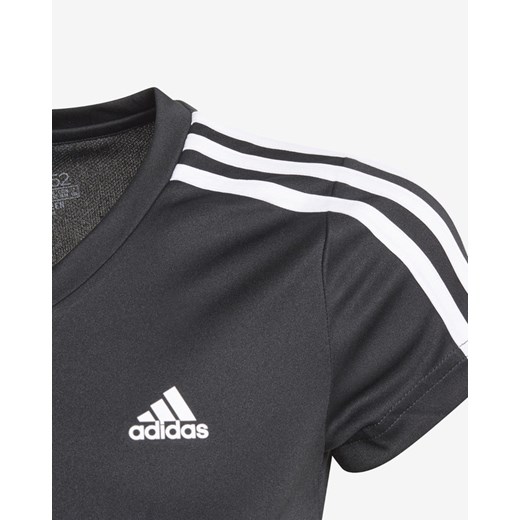 adidas Performance 3 Stripes Koszulka dziecięce Czarny 128 BIBLOO okazyjna cena