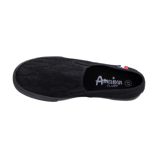 SLIP ON Trampki damskie AMERICAN CLUB LH83A BK Suzana.pl 37 okazja SUZANA2