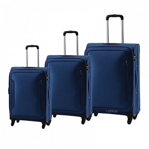 Komplet walizek na kółkach Carlton Aspire - super lekkie - niebieski lux4u-pl granatowy Akcesoria