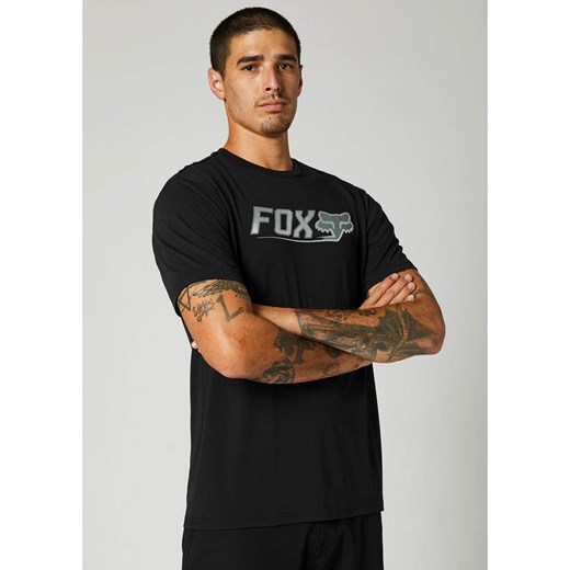 Fox t-shirt męski wiosenny czarny bawełniany 