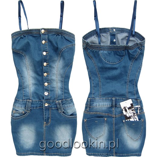 KOMBINEZON JEANS'OWY C-IN-C GRANATOWY (A141) goodlookin-pl niebieski fantastyczne