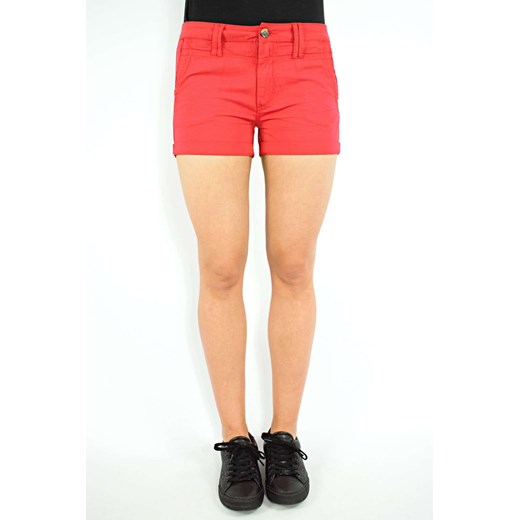 spodenki materiałowe damskie pepe jeans  pl800629yf2 czerwone ze sklepu Royal Shop w kategorii Szorty - zdjęcie 112410006