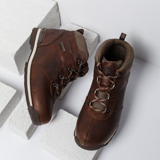 Timberland buty zimowe dziecięce trapery wiązane skórzane 