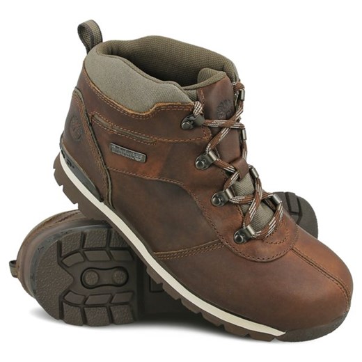 Buty zimowe dziecięce brązowe Timberland skórzane 