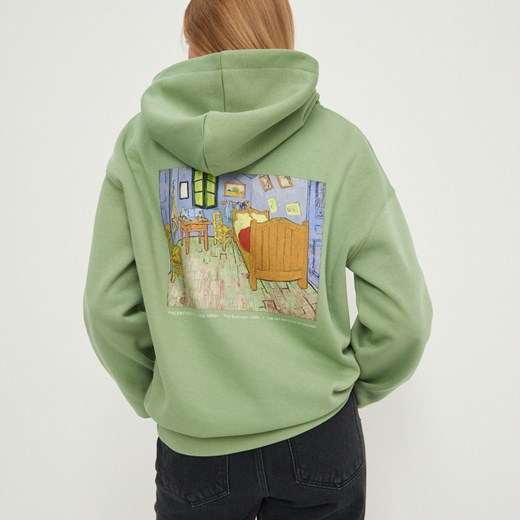 House - Bluza z  nadrukiem Vincent Van Gogh - Zielony House S wyprzedaż House