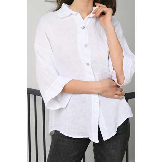 Bluzka w kolorze białym La Fabrique Du Lin XL wyprzedaż Limango Polska