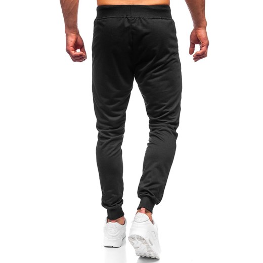 Czarne spodnie męskie dresowe Denley K10216 2XL Denley okazyjna cena