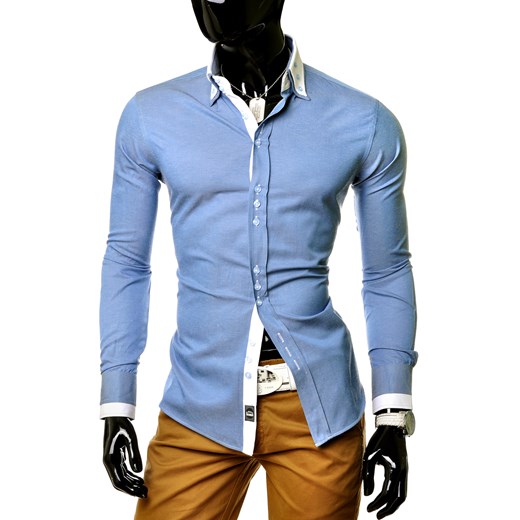 KOSZULA (BLACK ROCK BW13G046) - BŁĘKITNY risardi niebieski koszule