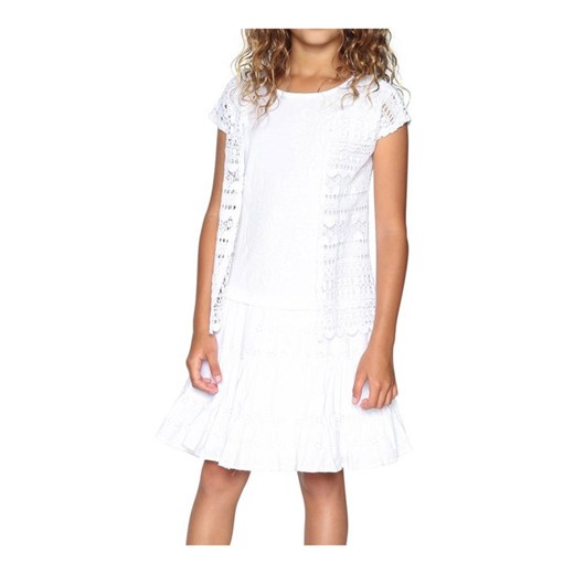 Biała sukienka dziewczęca Desigual 