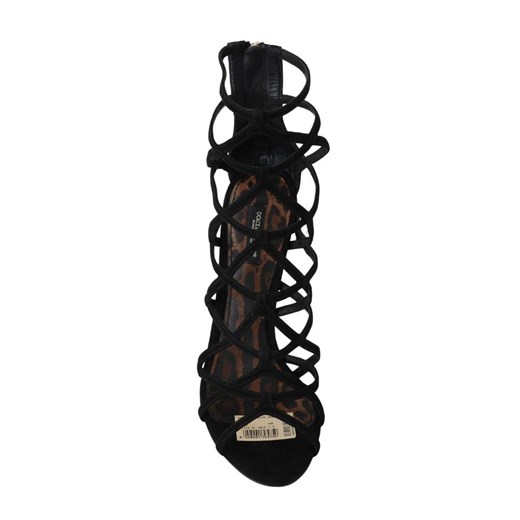 Sandały damskie Dolce & Gabbana czarne eleganckie z klamrą 