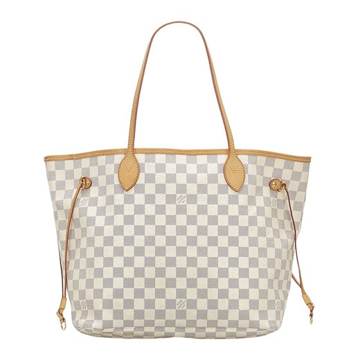 Shopper bag biała Louis Vuitton na ramię