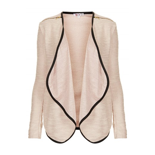 **Zip Detail Cardigan by Wal G topshop bezowy kardigan