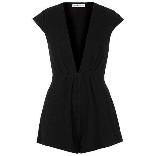 **Plunge Neck Playsuit by Rare topshop czarny 