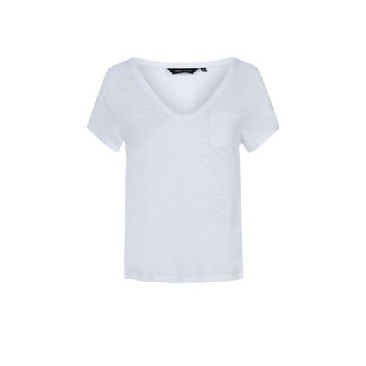 White Basic Pocket T-Shirt  newlook bialy t-shirty