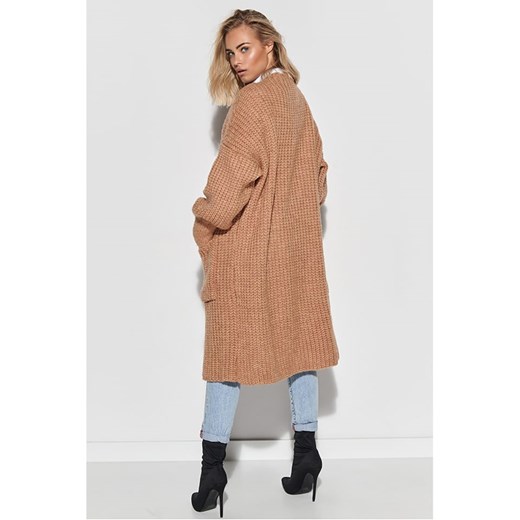 Sweter damski Makadamia wełniany z dekoltem w serek