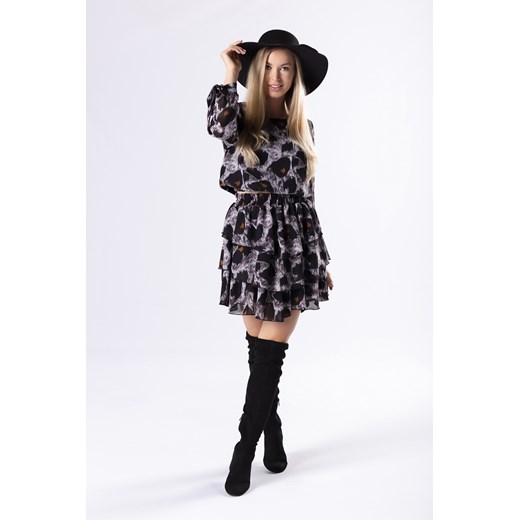 szyfonowy komplet bluzka i spódnica Ptakmoda.com 38 ptakmoda.com