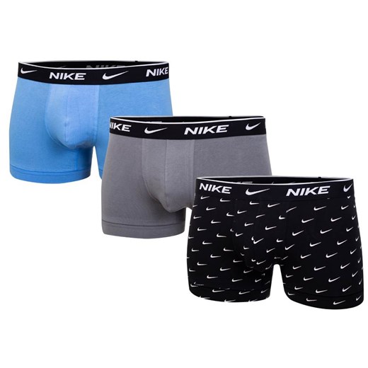 NIKE BOKSERKI MĘSKIE TRUNK 3 PAK BLACK/BLUE/GREY 0000KE1008 9JI Nike XL promocja messimo