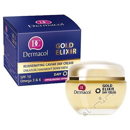 Dermacol Gold Elixir Rejuvenating Caviar Day Cream 50ml W Krem do twarzy Wszystkie typy skóry perfumy-perfumeria-pl niebieski kremy