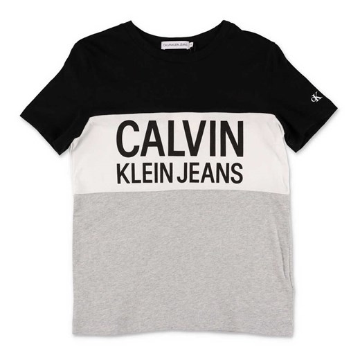 T-shirt chłopięce Calvin Klein wielokolorowy z napisami 