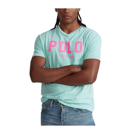 T-shirt męski Polo Ralph Lauren z krótkim rękawem niebieski młodzieżowy 