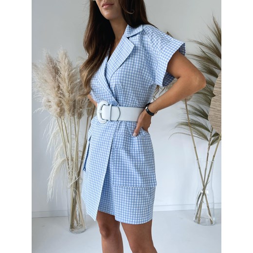 Sukienka w kratę Emma blue Versada XL/42 Versada okazja