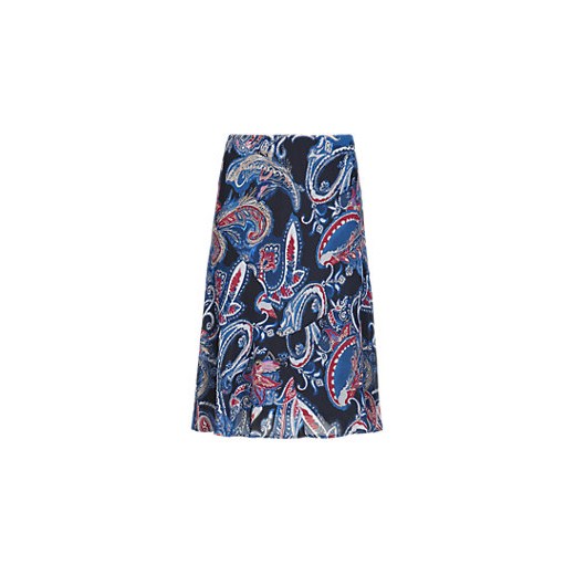 Knee Length Paisley Print Skirt  marks-and-spencer niebieski paisley