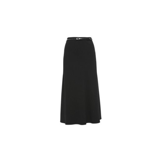 A-Line Crêpe Long Skirt with Belt  marks-and-spencer czarny spódnica