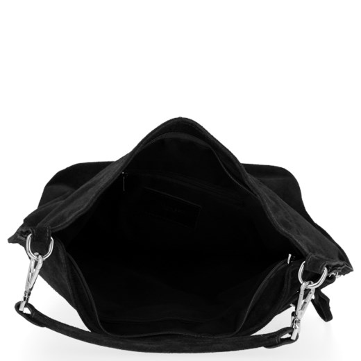 Shopper bag Vittoria Gotti elegancka na ramię z zamszu 