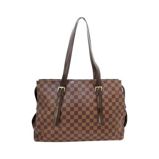 Shopper bag Louis Vuitton brązowa na ramię 