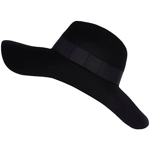 Black oversized fedora hat river-island czarny oversize