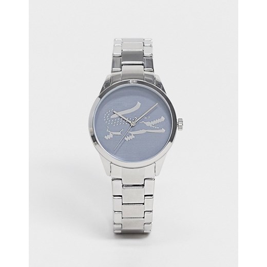 Lacoste – Damski zegarek z krokodylem na bransolecie w srebrnym kolorze Lacoste No Size Asos Poland