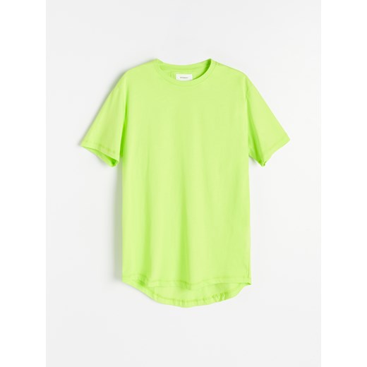 Reserved - T-shirt o wydłużonym kroju - Zielony Reserved XL Reserved
