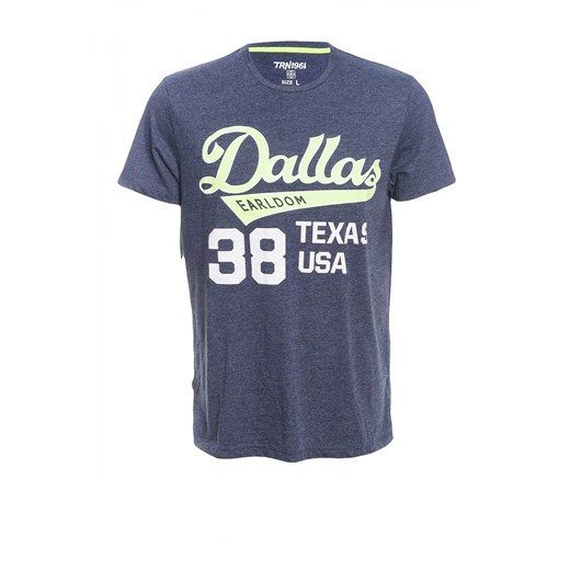 T-shirt with Dallas print terranova niebieski szorty