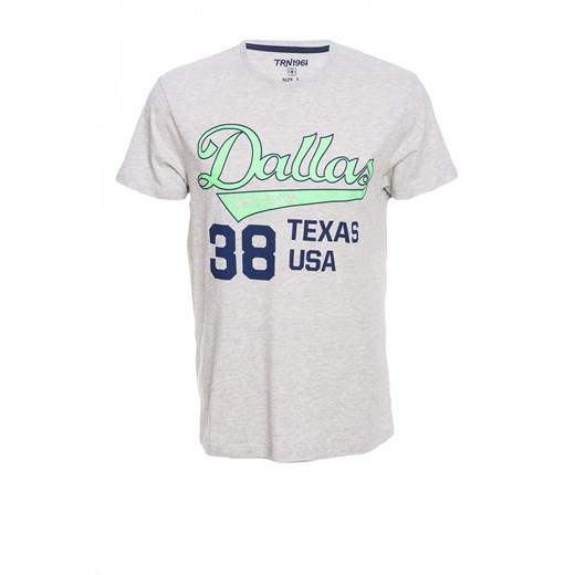T-shirt with Dallas print terranova bialy szorty