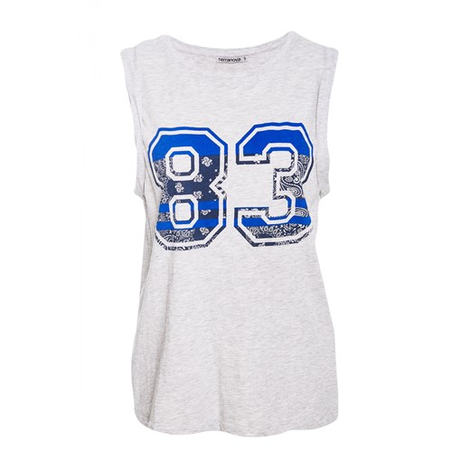 Fashion t-shirt with number terranova bialy t-shirty
