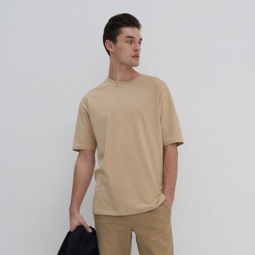 House - T-shirt oversize basic - Beżowy House XL House