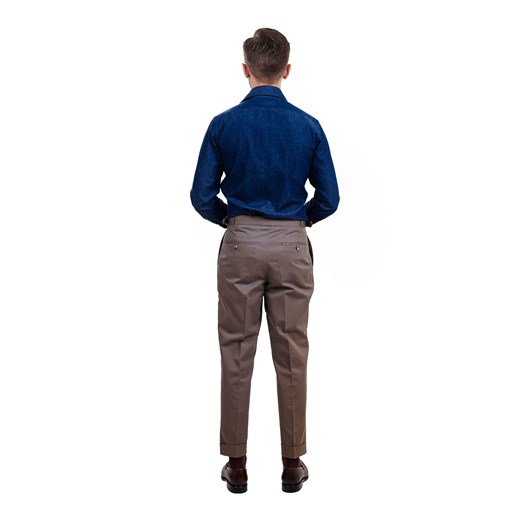 4 Gentleman spodnie męskie brązowe 