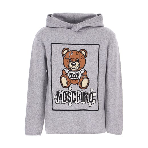 Moschino Swetry Dziecięce dla Chłopców Na Wyprzedaży w Dziale Outlet, szary, Bawełna, 2021, 10Y 8Y Moschino 10Y RAFFAELLO NETWORK wyprzedaż