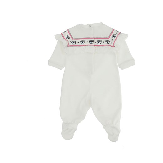 Odzież dla niemowląt Chiara Ferragni Collection dla dziewczynki biała w nadruki 